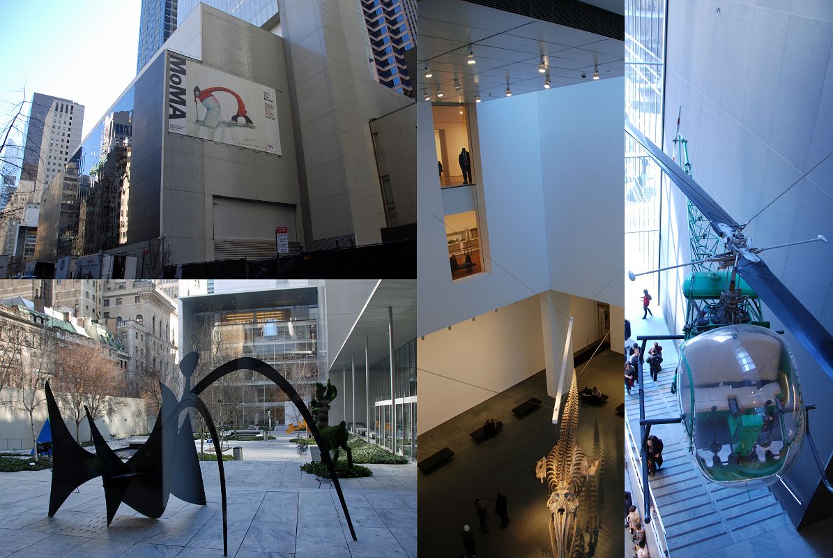 MOMA 00 Outside,Alexander Calder Black Widow, Arthur Young Bell-47D1 Helicopter